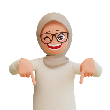 Mulher muçulmana louca  3D Illustration