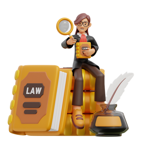 Mulheres procuram uma base legal  3D Icon