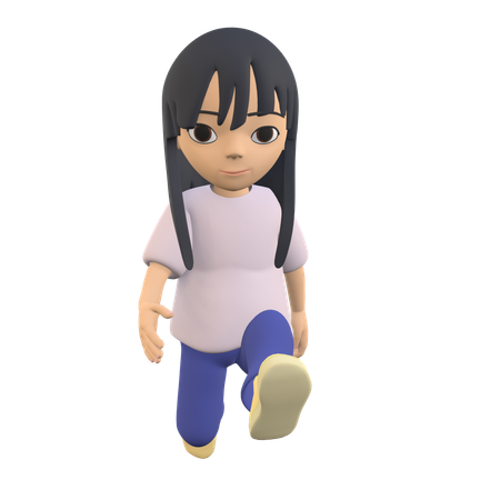 Mulher pulando  3D Icon