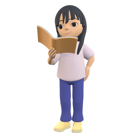 Mulher Segurando Um Livro  3D Icon