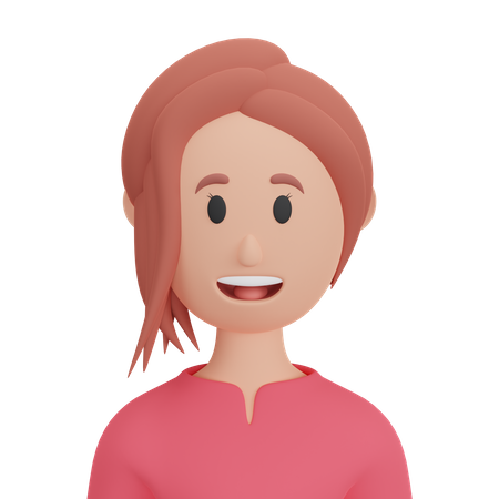 Mulher sorridente  3D Illustration