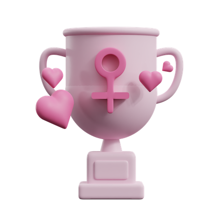 Troféu de mulher  3D Icon