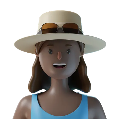 Mulher turista  3D Icon