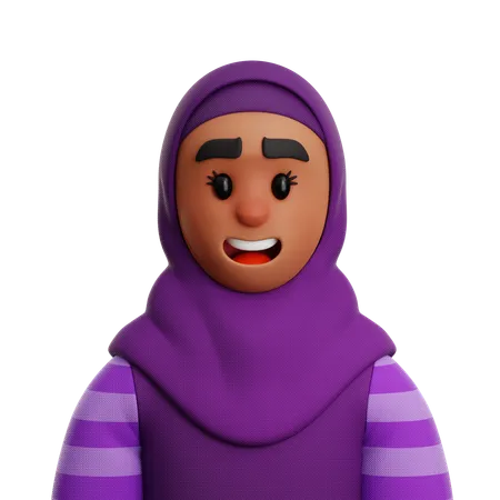 Mulher usando hijab  3D Icon