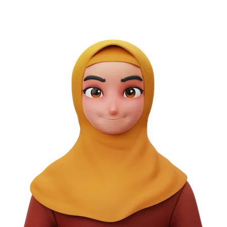 Mulheres com hijab  3D Illustration
