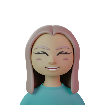 Mulheres de cabelos longos e lisos  3D Icon