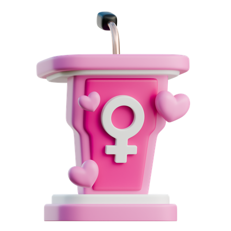 Pódio feminino  3D Icon