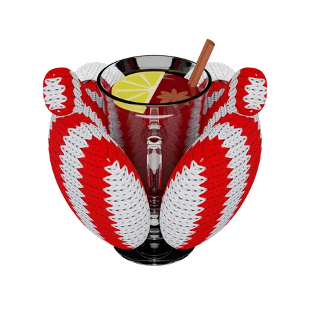 Mulled Wine Glass  3D Illustration