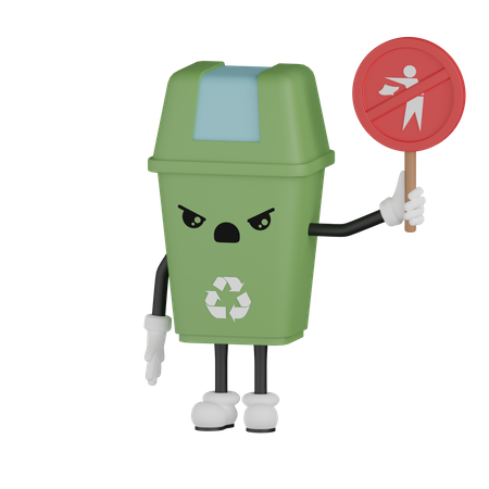 Mülleimer-Haltebrett  3D Icon