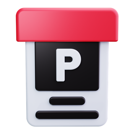 Multa de estacionamiento  3D Icon