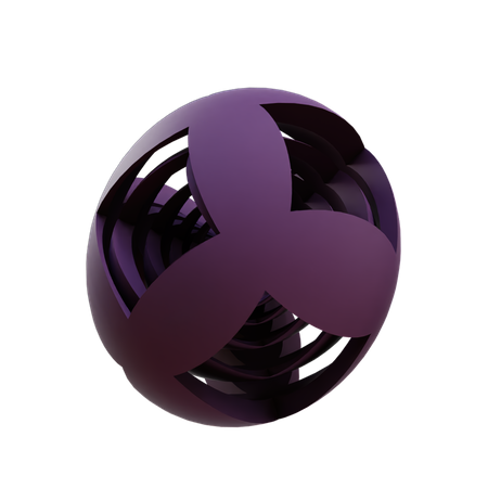 Multi Boolean Egg 3D Illustration