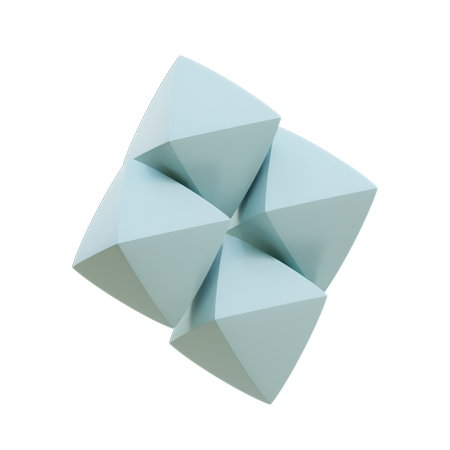 Multi Fat Diamonds 3D Icon
