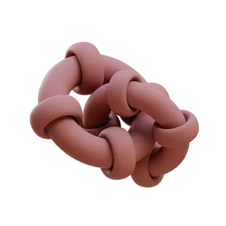 Multi knot Torus  3D Illustration