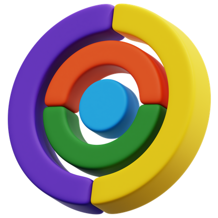 Multi Layer Circular Infographic  3D Icon