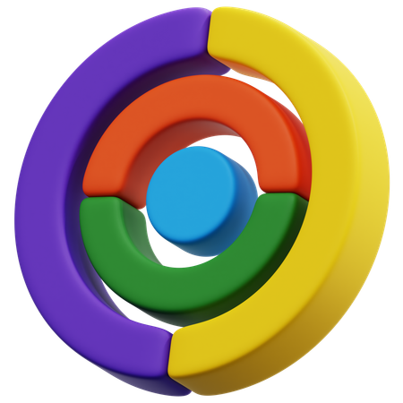 Multi Layer Circular Infographic  3D Icon