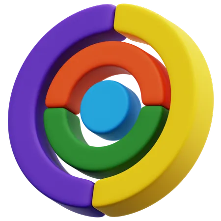 Multi Layer Circular Infographic  3D Icon