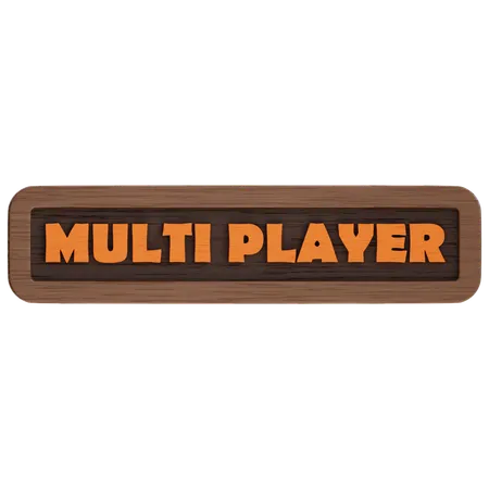 Multi Player Button  3D Icon