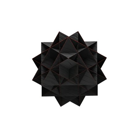 Mehrfarbige abstrakte Sternform  3D Icon