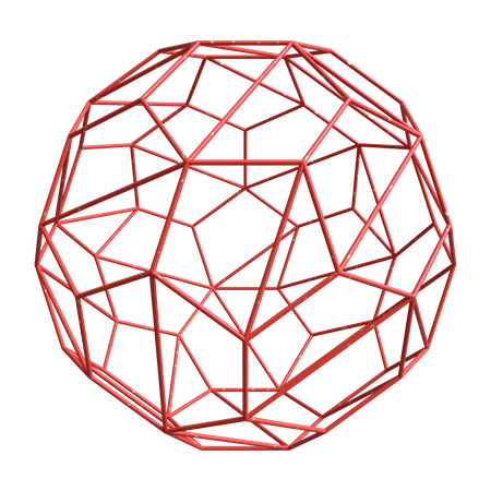 Multi Wireframe Polygon  3D Illustration