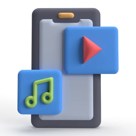 Multimedia  3D Icon