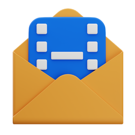 マルチメディアメール  3D Icon