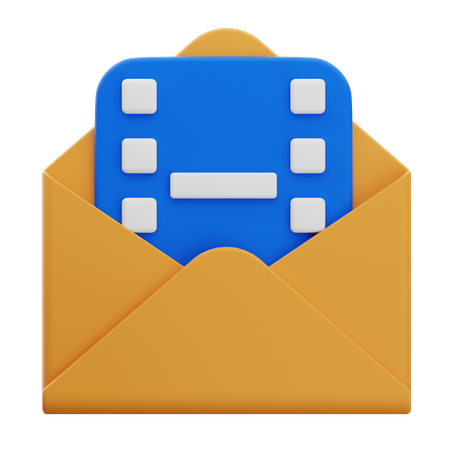 Multimedia Email  3D Icon