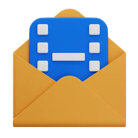 Multimedia Email  3D Icon