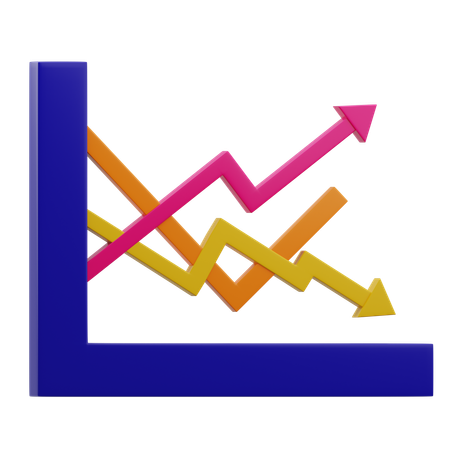 Multiple Chart  3D Icon