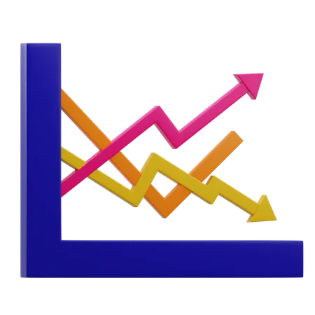 Multiple Chart  3D Icon