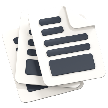 Multiple Files  3D Icon