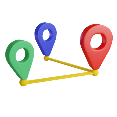 Multiple Location 3 D Illustration Contains PNG BLEND And OBJ Files 3D Icon