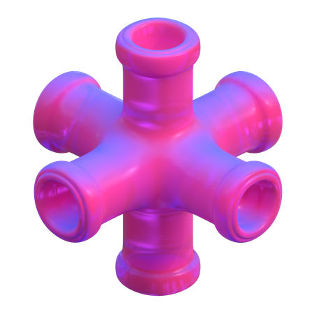 Multiple pipes Abstract Shape  3D Icon