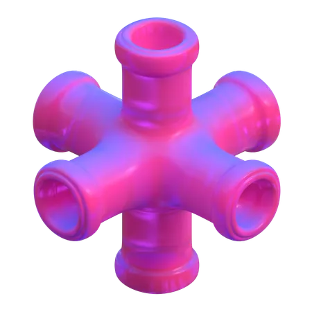 Multiple pipes Abstract Shape  3D Icon