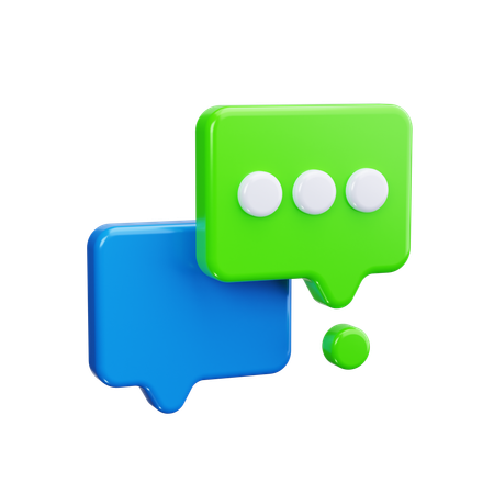 Multiple Speech Bubbles  3D Icon