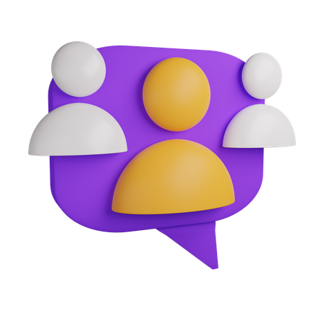 Multiple user  3D Icon