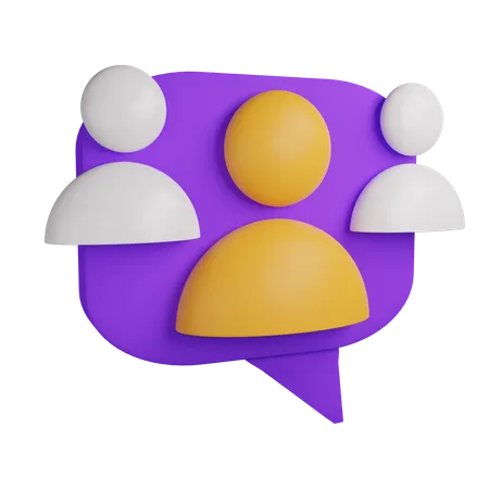 Multiple user  3D Icon