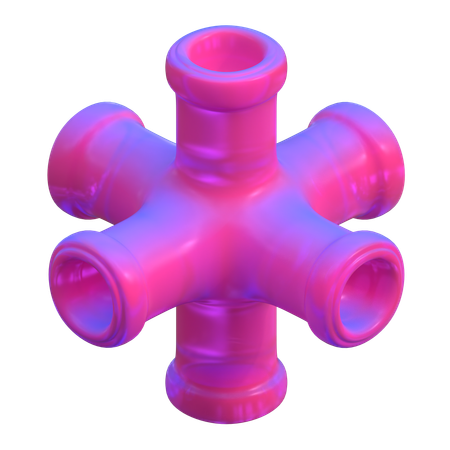 Forma abstracta de múltiples tubos  3D Icon