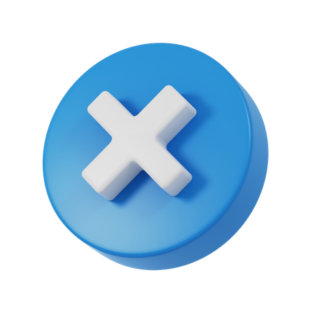 Multiply Symbol  3D Icon