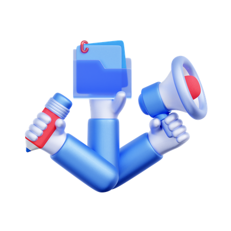 Multitasking Hands  3D Icon
