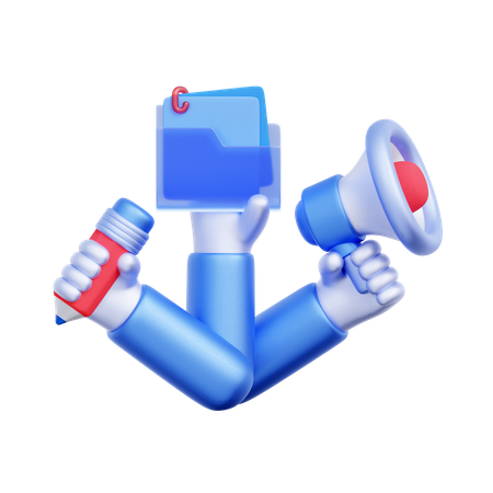 Multitasking Hands  3D Icon