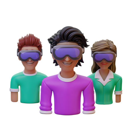 Multiuser Vr  3D Icon