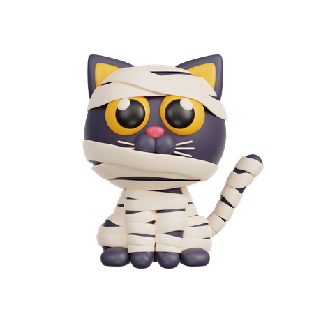 Mummy Cat  3D Illustration