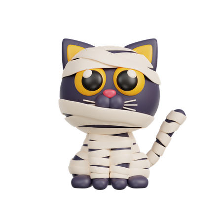 Mummy Cat  3D Illustration