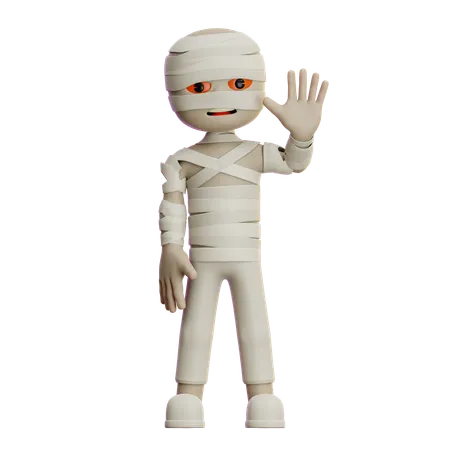 Mummy Say Hello  3D Illustration