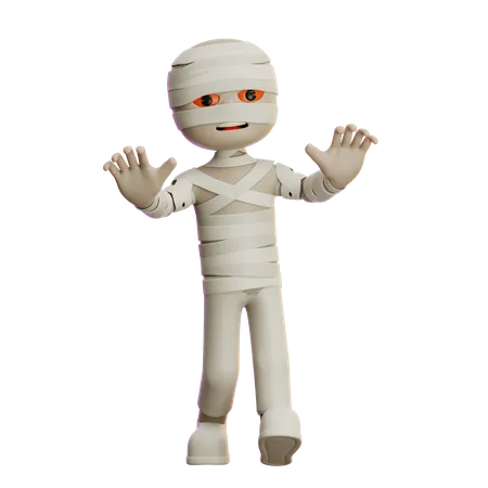 Mummy Walking  3D Illustration