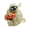mummy with candies 3d logo