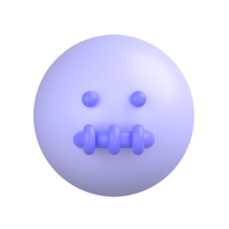 Mund zu  3D Icon