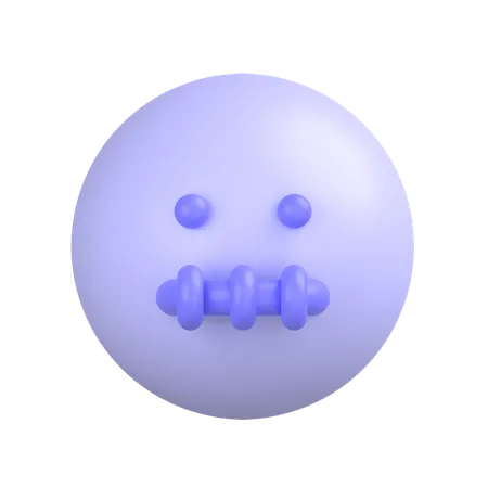 Mund zu  3D Icon