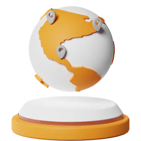 Mundo  3D Icon