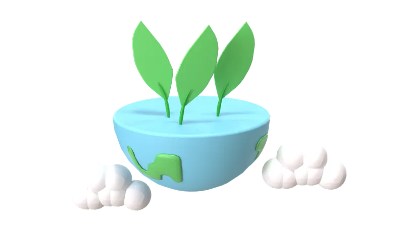 Mundo ecológico  3D Icon